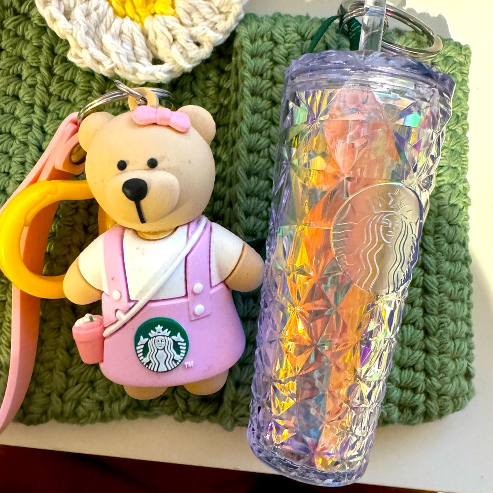 Starbucks keychain duo